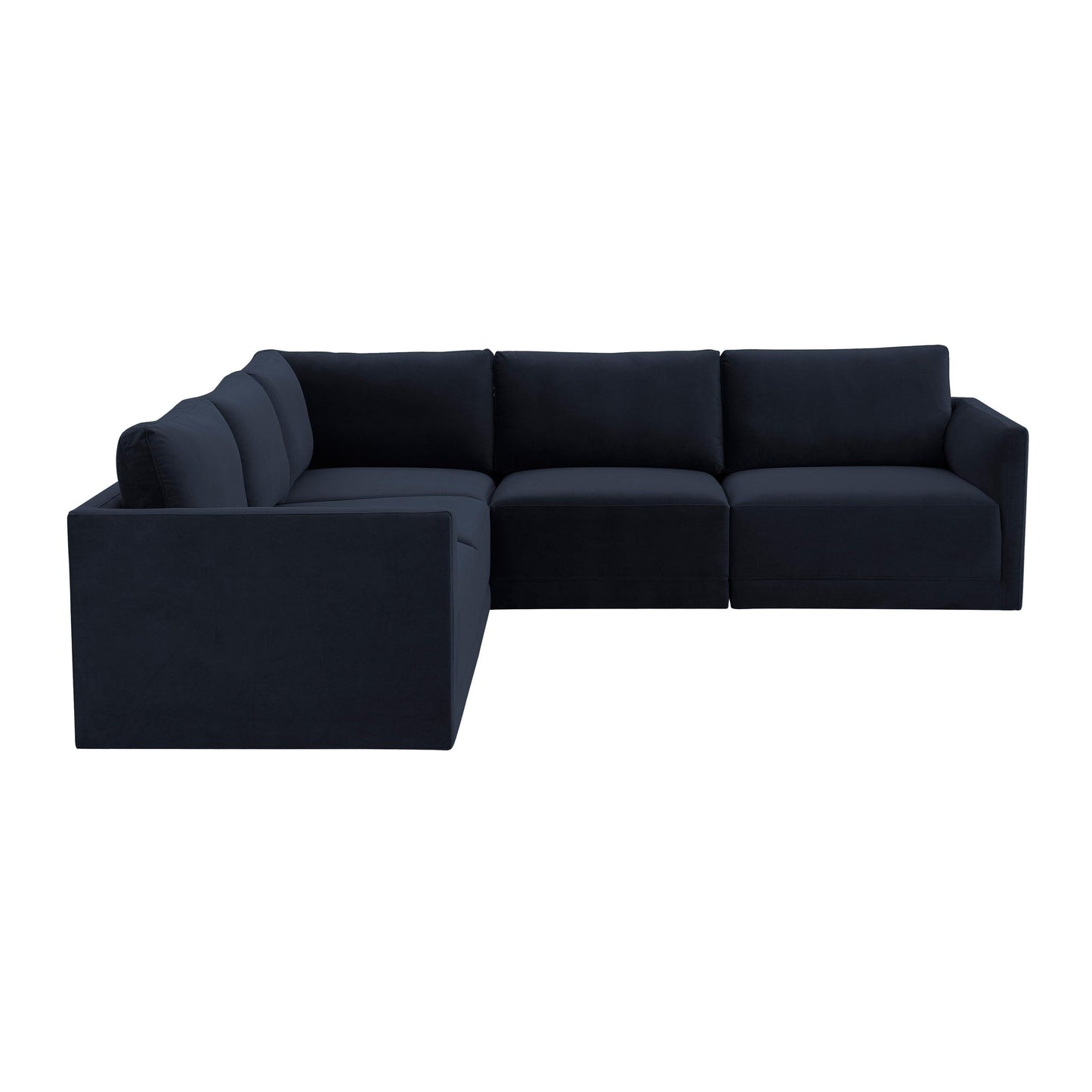 Willow Navy Modular 5 Piece L Sectional