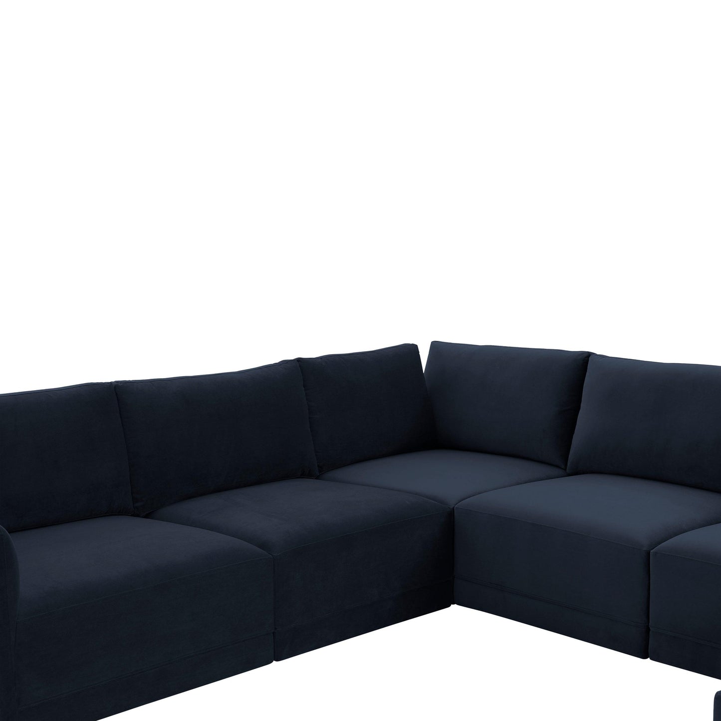 Willow Navy Modular 7 Piece Large Chaise Sectional