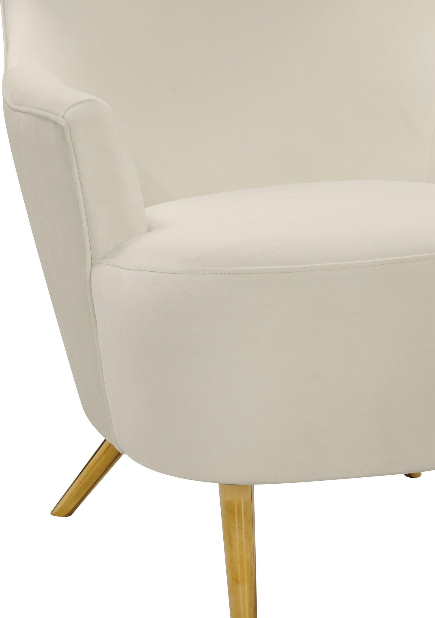 Julia Cream Velvet Wingback Chair by Inspire Me! Home Decor