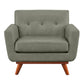 Lyon Smoke Grey Leather Chair