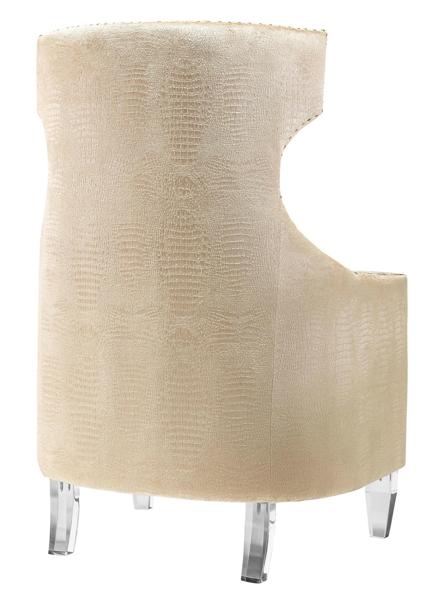 Gramercy Gold Croc Velvet Wing Chair