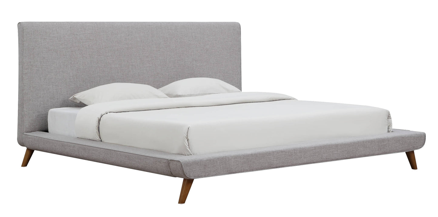 Nixon Beige Linen Bed in King