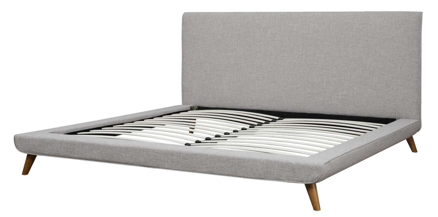 Nixon Beige Linen Bed in King