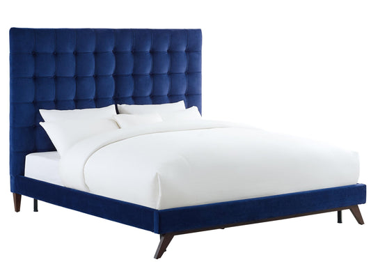 Eden Navy Velvet Bed in King