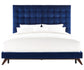 Eden Navy Velvet Bed in King
