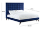 Eden Navy Velvet Bed in King