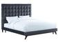 Eden Grey Velvet Bed in Queen