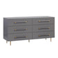 Trident Grey 6 Drawer Dresser