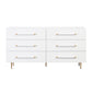 Trident White 6 Drawer Dresser