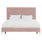 Delilah Blush Textured Velvet Bed in King