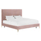 Delilah Blush Textured Velvet Bed in Queen