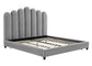 Celine Grey Velvet Bed in King by Inspire Me! Home Decor