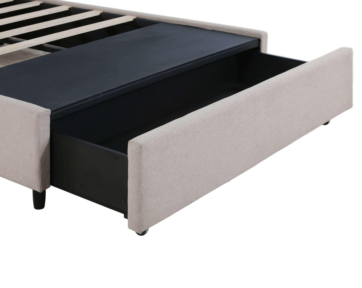 Edgar Beige Storage Bed in King