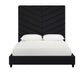 Javan Black Velvet Bed in Queen