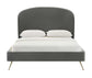 Vivi Grey Velvet Bed in King