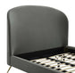 Vivi Grey Velvet Bed in Queen