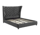 Sassy Grey Velvet Queen Bed