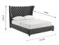 Sassy Grey Velvet Queen Bed