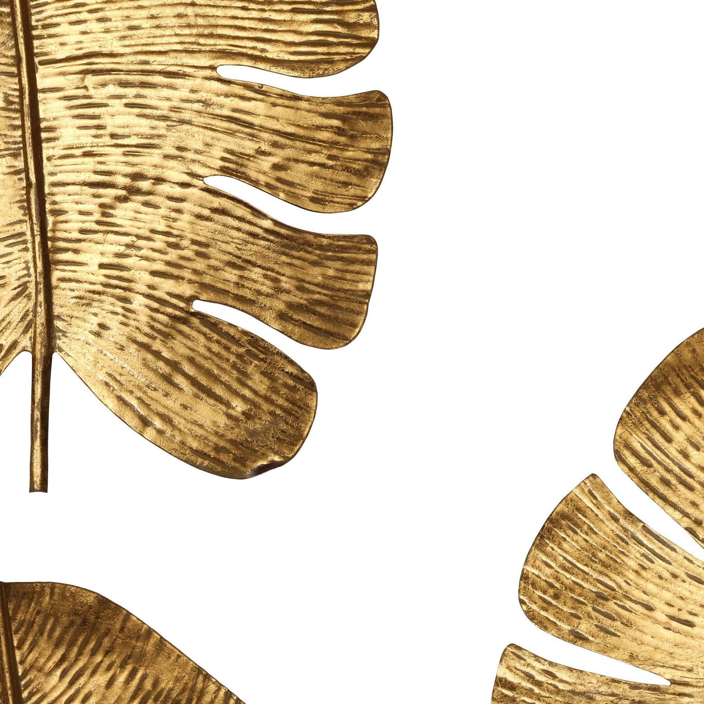 Gold Leaf Wall Art - Set of 3