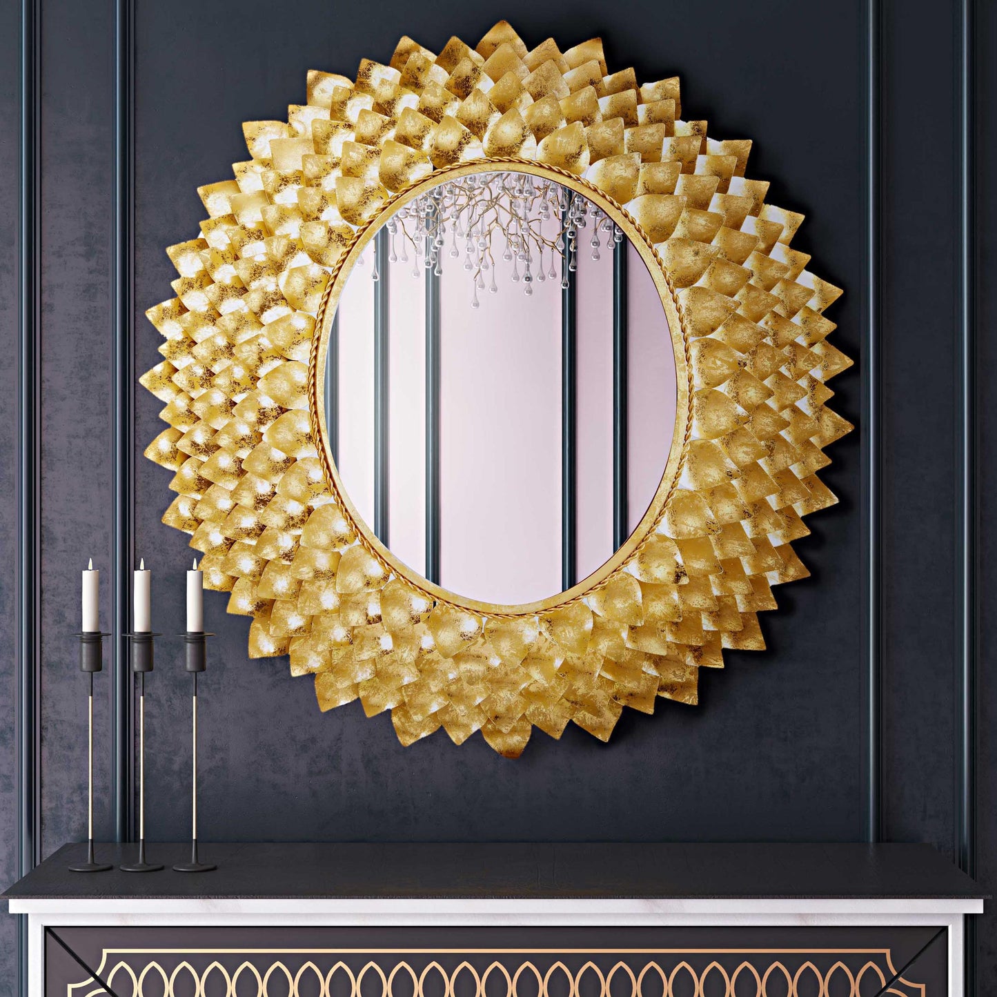 Destiny Gold Oval Wall Mirror