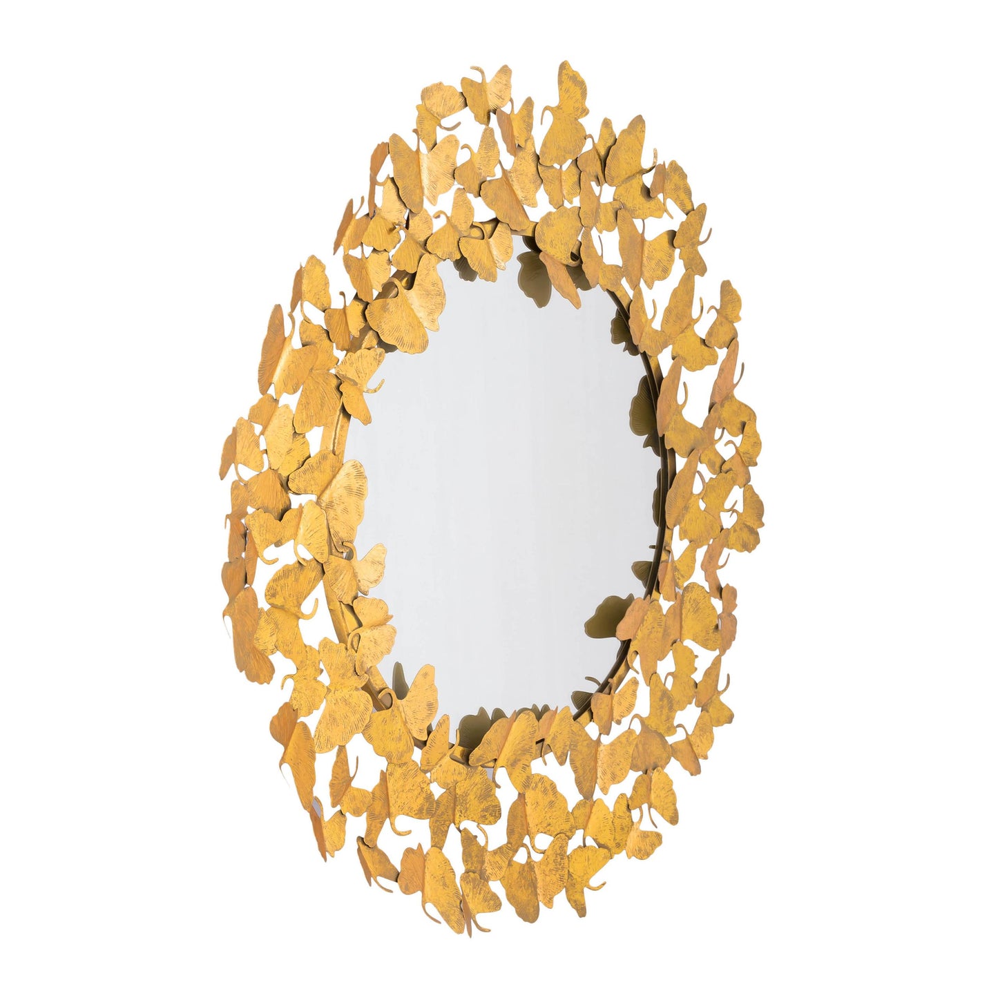 Lyrical Gold 36 Inch Round Wall Mirror
