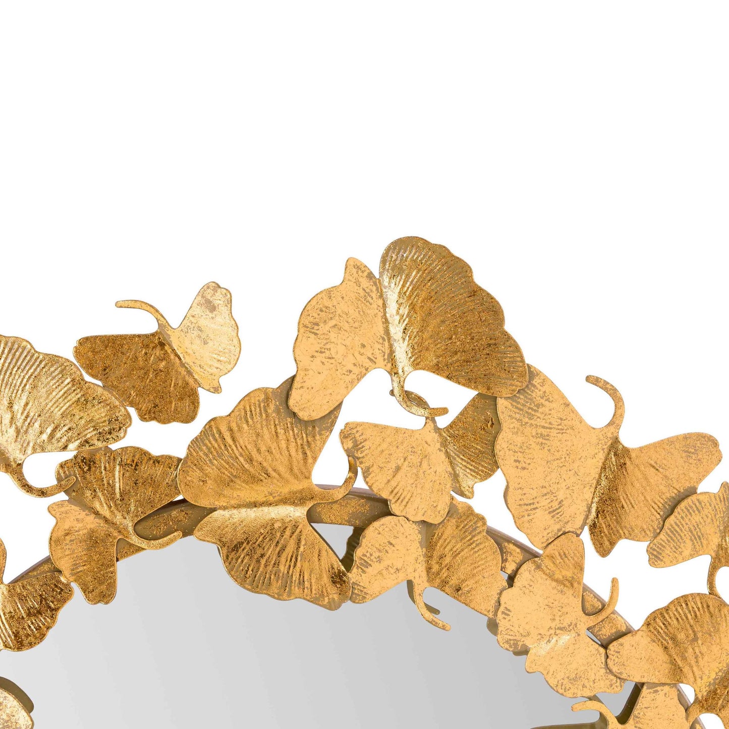 Lyrical Gold 27 Inch Round Wall Mirror