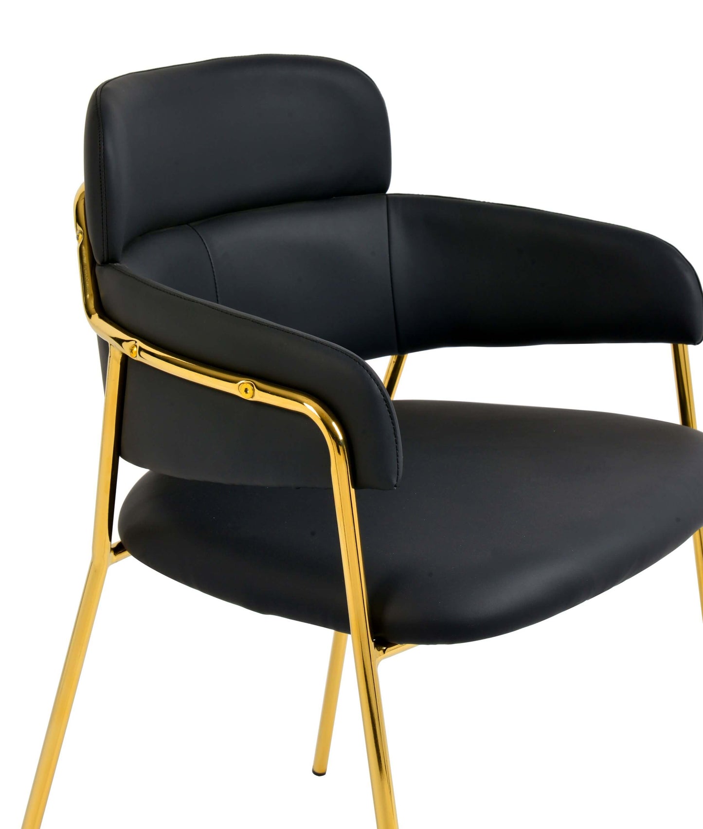 Karl Black Vegan Leather Chair (Set of 2)