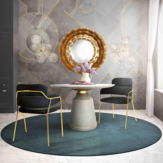 Karl Black Vegan Leather Chair (Set of 2)