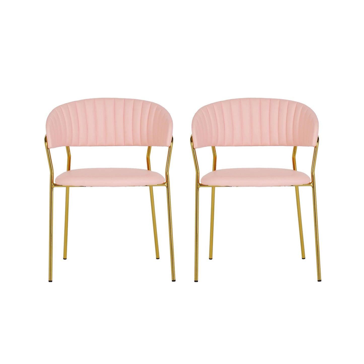 Padma Blush Vegan Leather Chair (Set of 2)