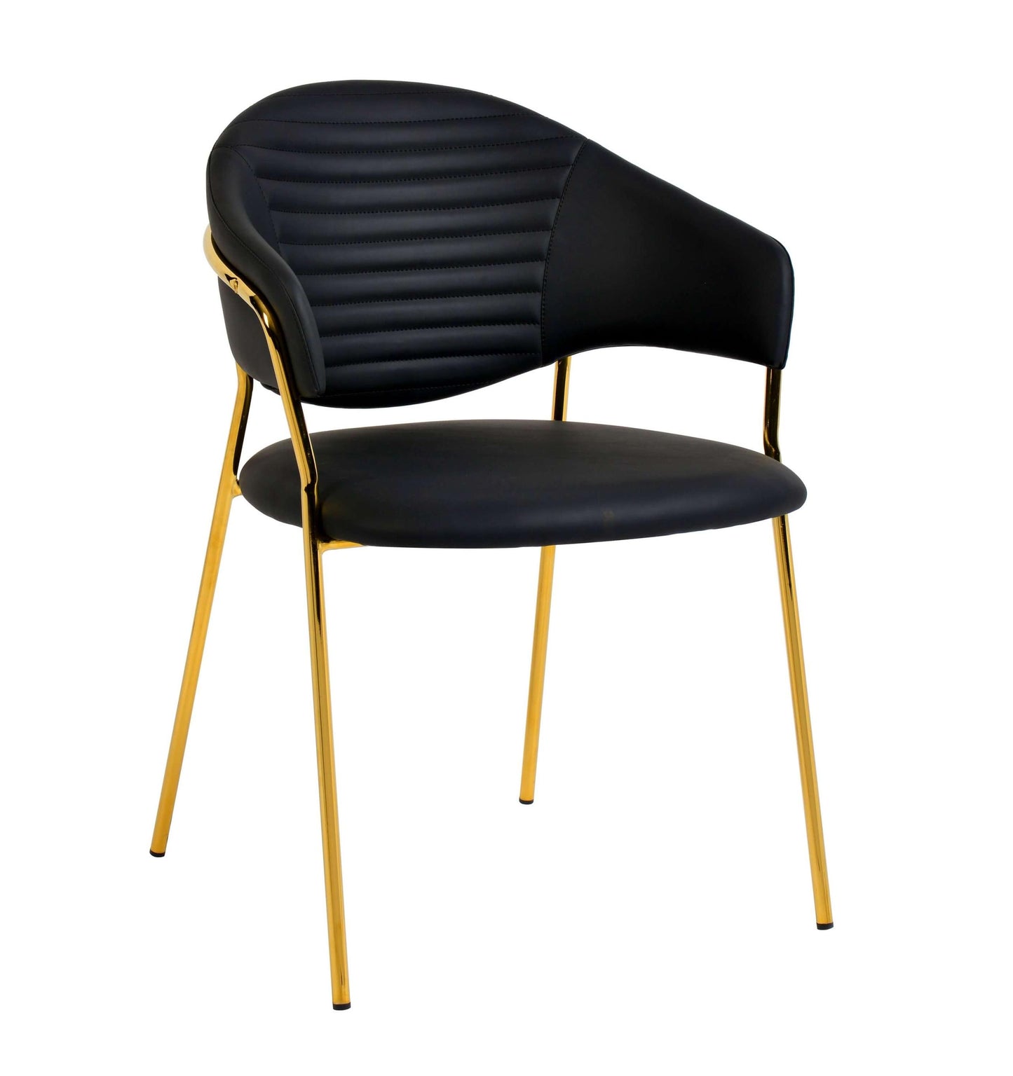 Cay Black Vegan Leather Chair (Set of 2)