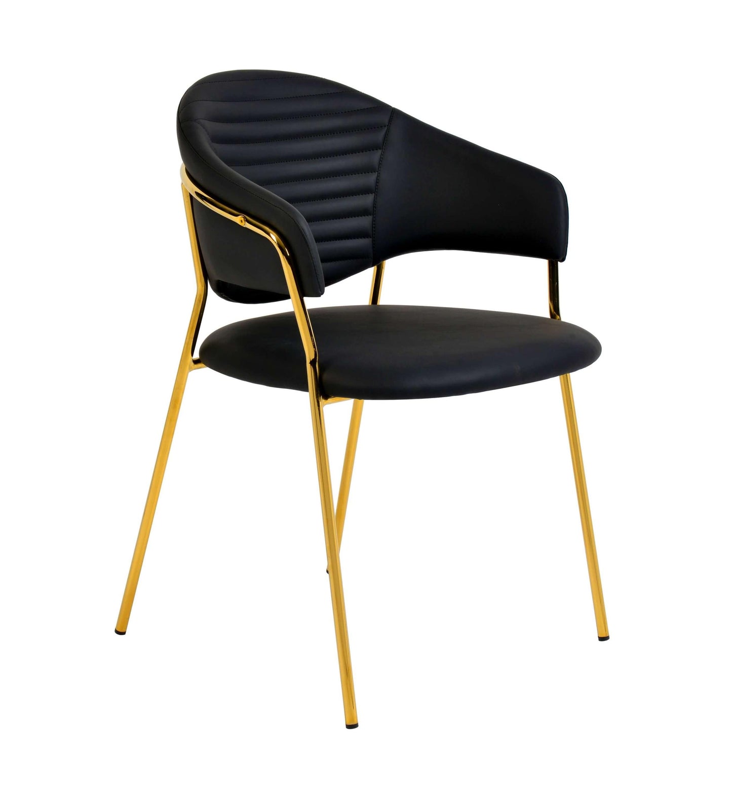 Cay Black Vegan Leather Chair (Set of 2)