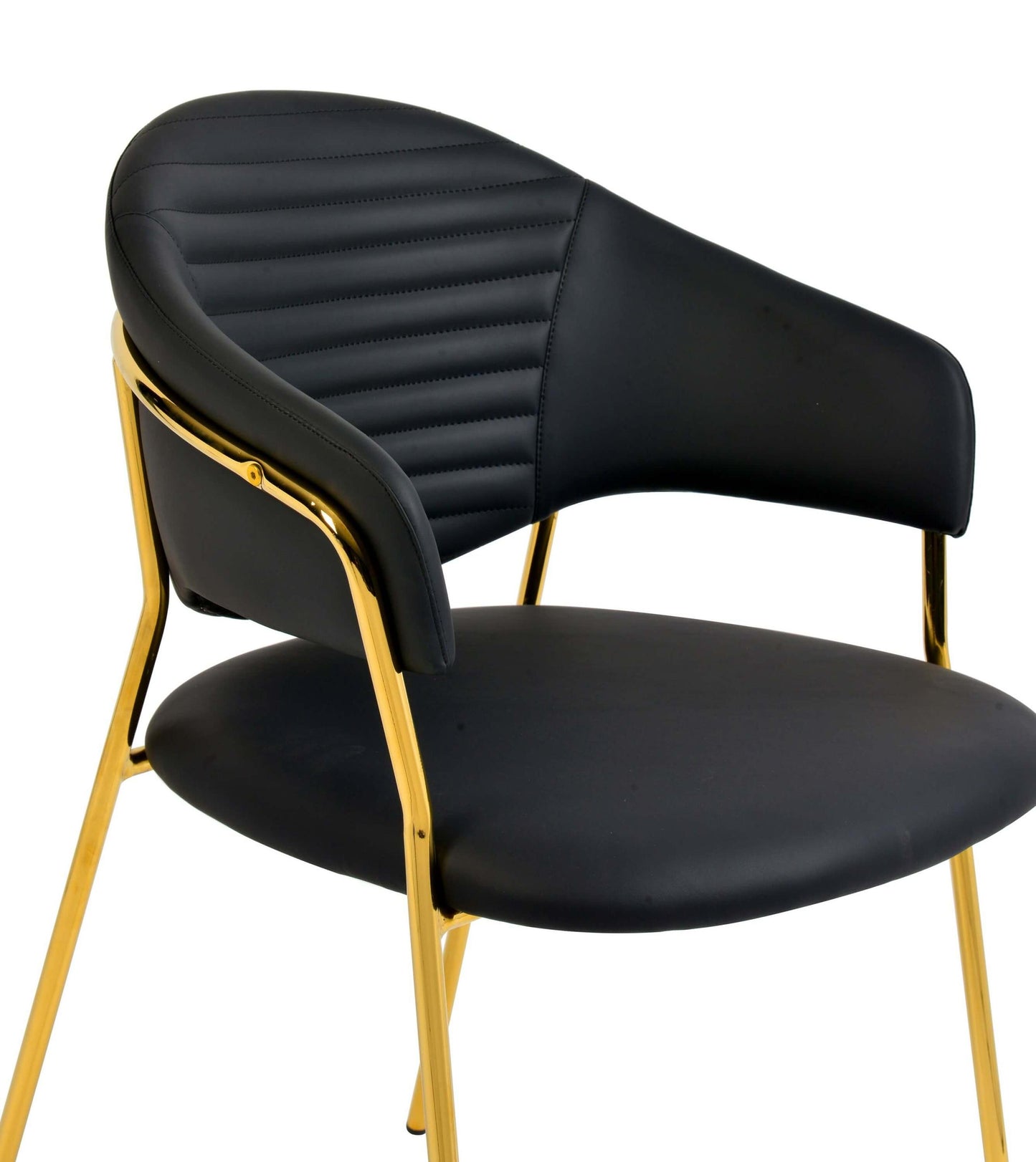 Cay Black Vegan Leather Chair (Set of 2)