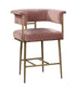 Astrid Blush Velvet Counter Stool