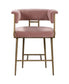 Astrid Blush Velvet Counter Stool