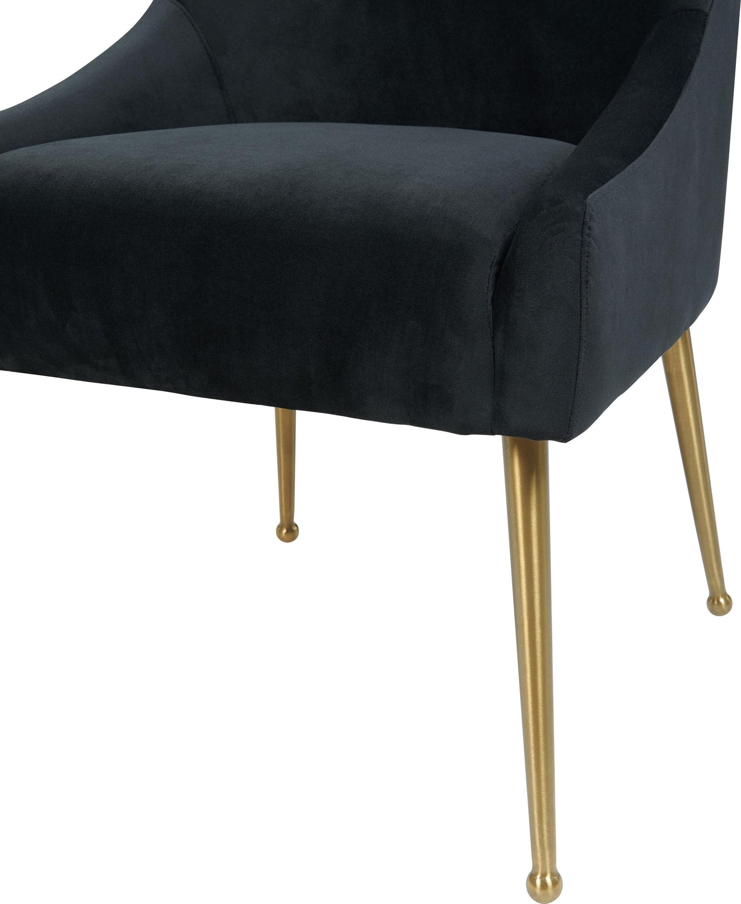 Beatrix Black Velvet Side Chair