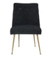 Batik Black Textured Linen Dining Chair