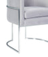 Giselle Grey Velvet Dining Chair - Silver Frame by Inspire Me! Home Decor