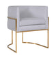 Giselle Grey Velvet Dining Chair - Gold Frame by Inspire Me! Home Decor