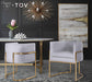 Giselle Grey Velvet Dining Chair - Gold Frame by Inspire Me! Home Decor