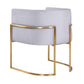 Giselle Grey Velvet Dining Chair - Gold Frame by Inspire Me! Home Decor