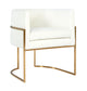Giselle Cream Velvet Dining Chair - Gold Frame by Inspire Me! Home Decor