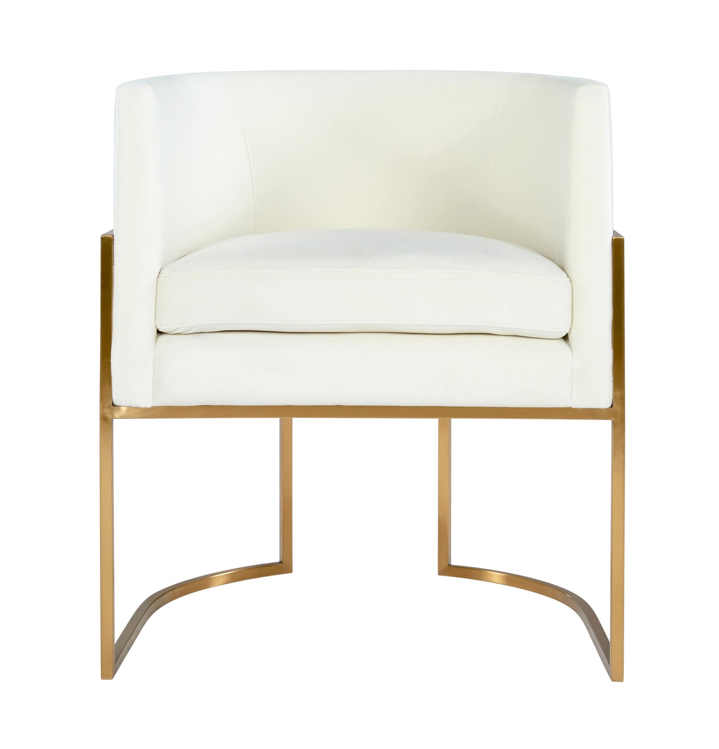 Giselle Cream Velvet Dining Chair - Gold Frame by Inspire Me! Home Decor