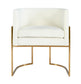 Giselle Cream Velvet Dining Chair - Gold Frame by Inspire Me! Home Decor