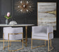 Giselle Grey Velvet Dining Chair - Gold Frame by Inspire Me! Home Decor