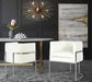 Giselle Cream Velvet Dining Chair - Silver Frame by Inspire Me! Home Decor