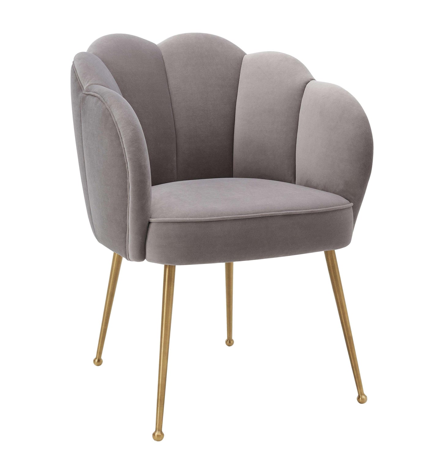 Peony Grey Velvet Dining Chair