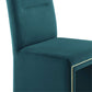 Jaffa Teal Performance Velvet Dining Chair