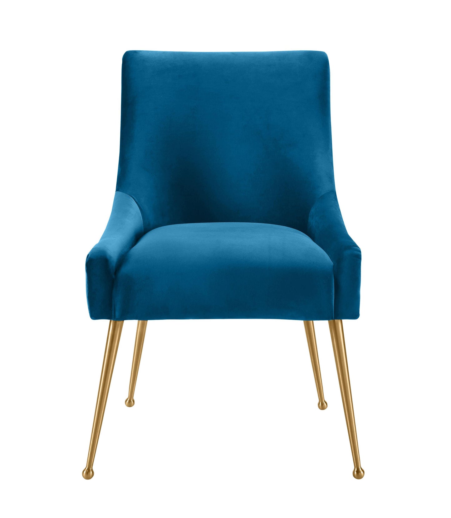 Beatrix Pleated Navy Velvet Side Chair