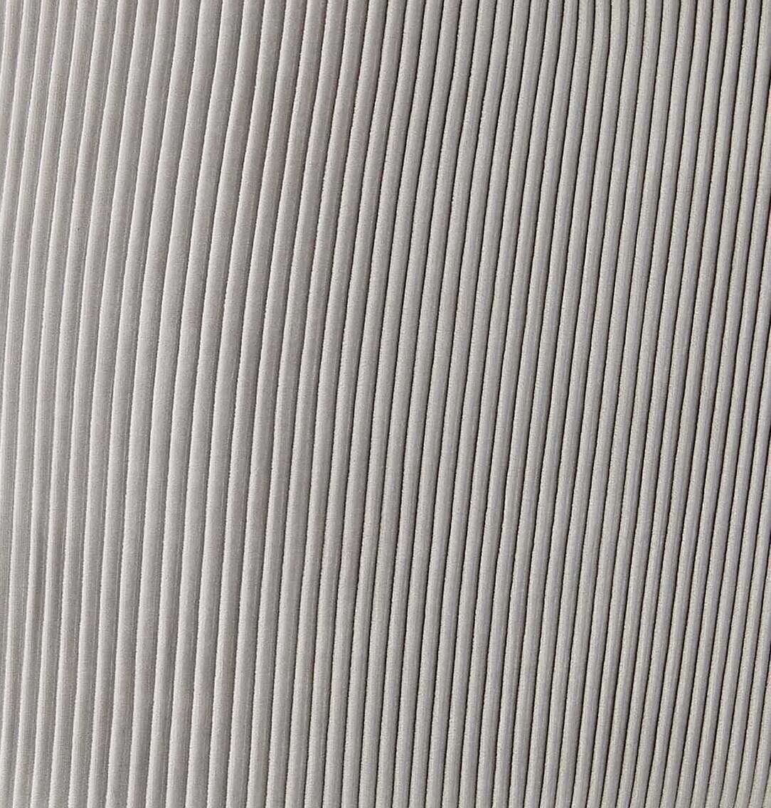 Beatrix Pleated Light Grey Velvet Side Chair - Silver Legs