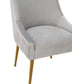 Beatrix Pleated Light Grey Velvet Side Chair